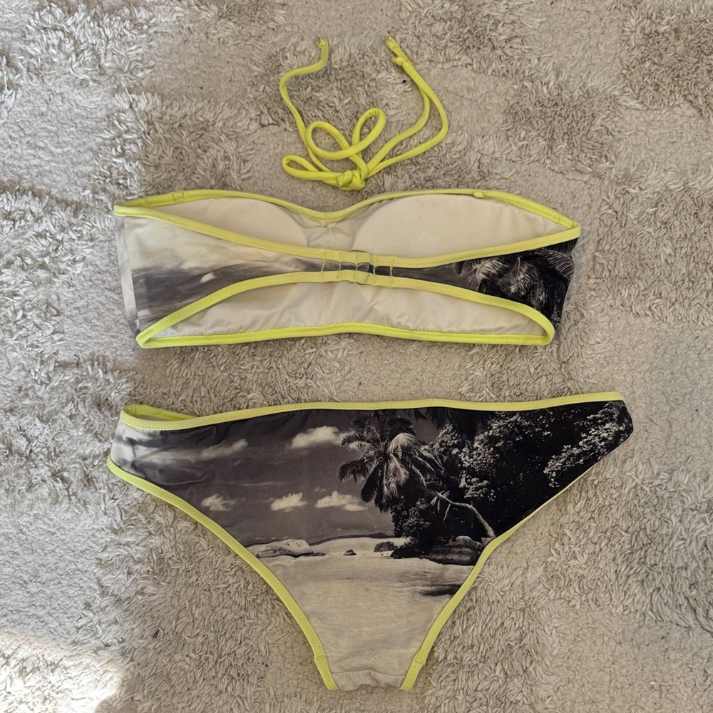 Victoria's Secret Monochrome Bikini with Yellow Trim - Picture 2 of 4